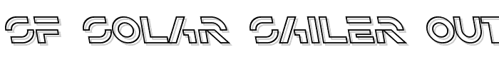 SF Solar Sailer Outline Italic font
